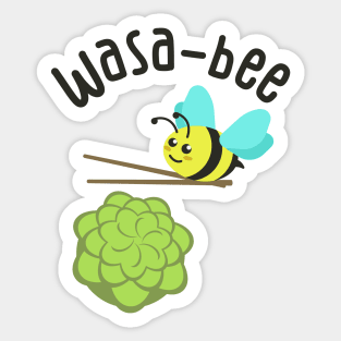 Cute Wasabi Bee Pun Sticker